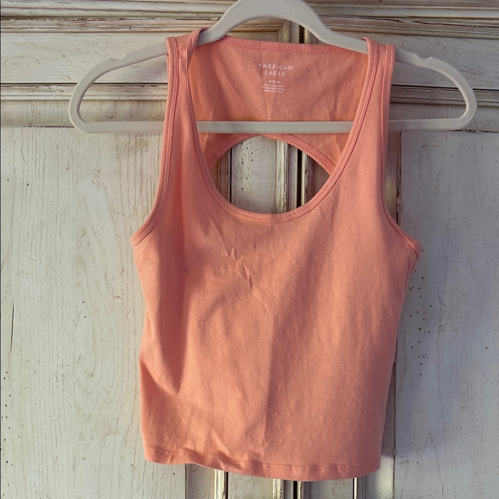 American Eagle Outfitters Peach Crop Top